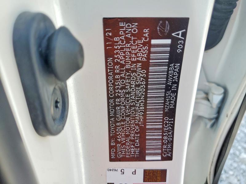 Продаж на аукціоні авто 2022 Lexus Ux 250h, vin: JTHP9JBH3N2056750, номер лоту: 56292446
