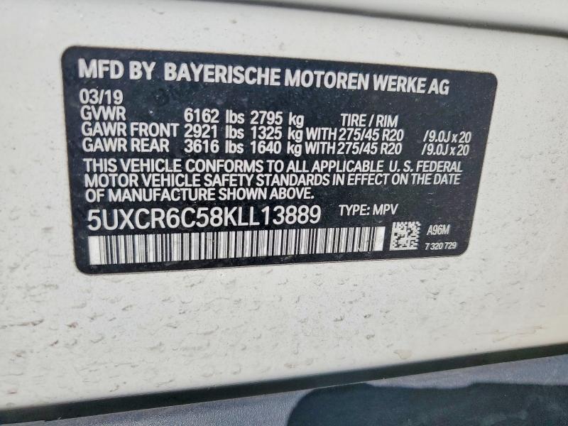 Продажа на аукционе авто 2019 Bmw X5, vin: 5UXCR6C58KLL13889, номер лота: 56463576