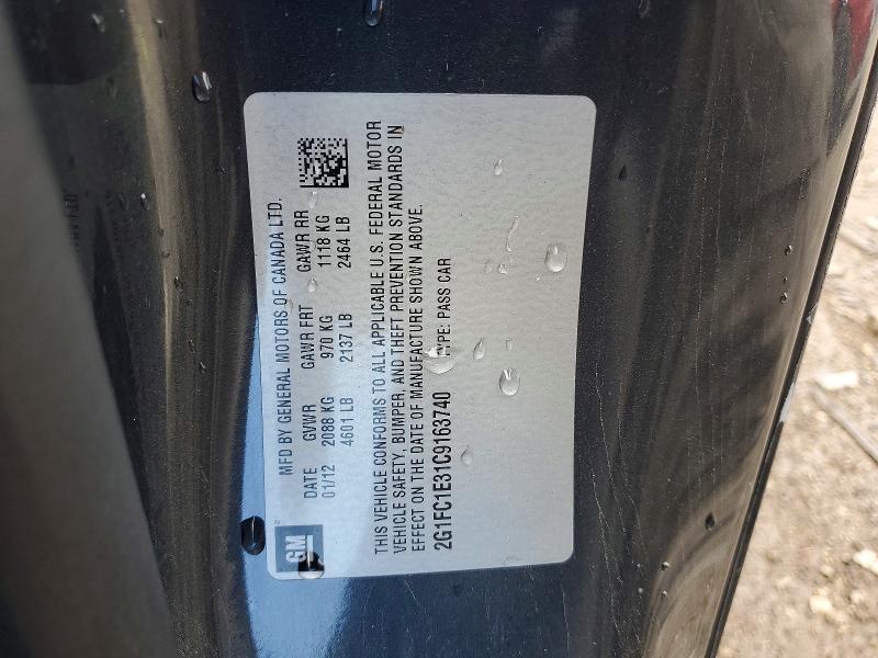 2012 Chevrolet Camaro მანქანა იყიდება აუქციონზე, vin: 2G1FC1E31C9163740, აუქციონის ნომერი: 58558986