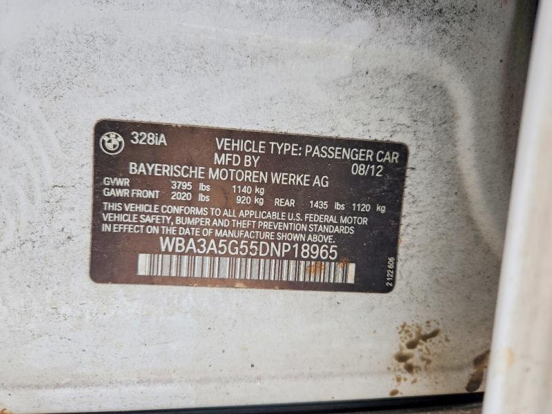 Aukcja sprzedaży 2013 Bmw 328, vin: WBA3A5G55DNP18965, numer aukcji: 58735536