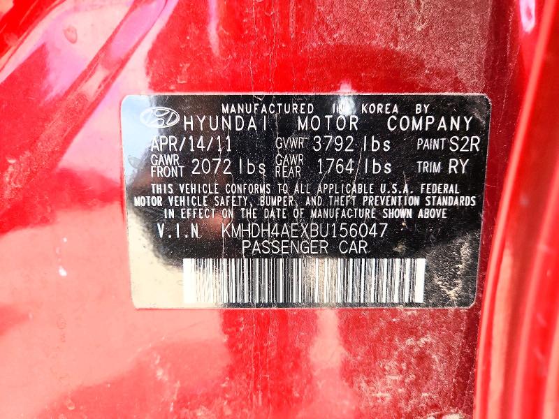 Aukcja sprzedaży 2010 Hyun Elantra, vin: KMHDH4AEXBU156047, numer aukcji: 57231466