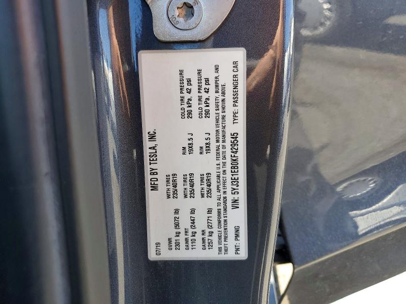 Продаж на аукціоні авто 2019 Tesla Model 3, vin: 5YJ3E1EB0KF429545, номер лоту: 58146806