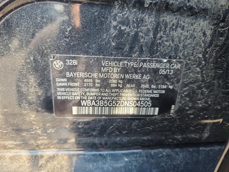 2013 Bmw 328 მანქანა იყიდება აუქციონზე, vin: WBA3B5G52DNS04505, აუქციონის ნომერი: 58478266