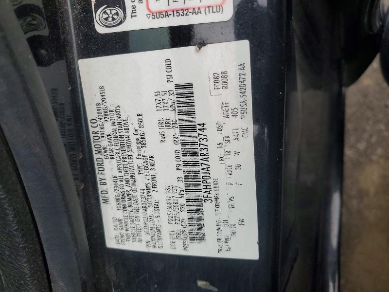 Aukcja sprzedaży 2010 Ford Fusion, vin: 3FAHP0JA7AR373744, numer aukcji: 56538216