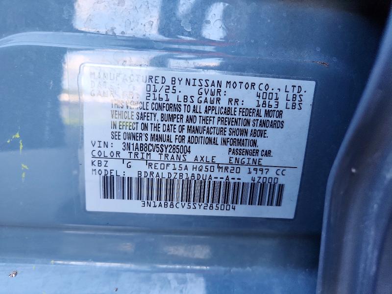 58565006 :رقم المزاد ، 3N1AB8CV5SY285004 vin ، 2025 Nissan Sentra مزاد بيع