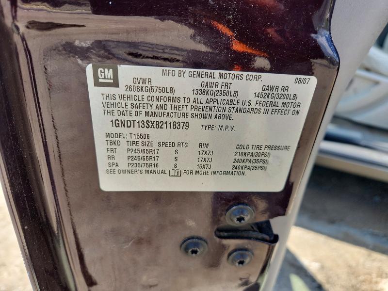 2008 Chevrolet Trailblazer მანქანა იყიდება აუქციონზე, vin: 1GNDT13SX82118379, აუქციონის ნომერი: 57432116