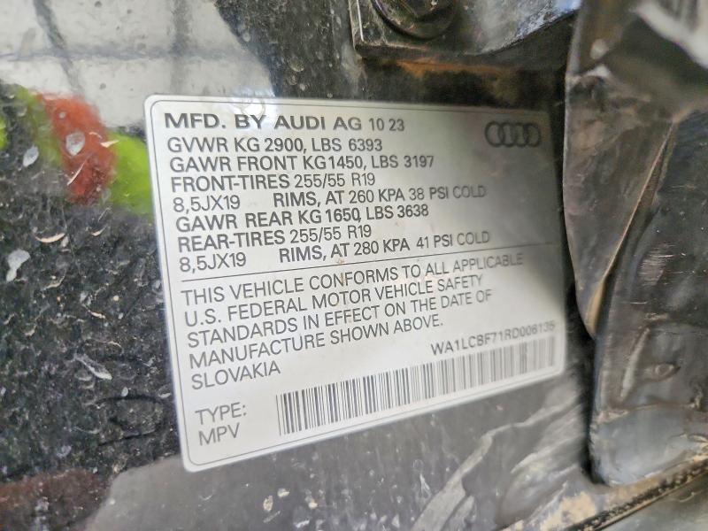 56683066 :رقم المزاد ، WA1LCBF71RD006135 vin ، 2024 Audi Q7 مزاد بيع