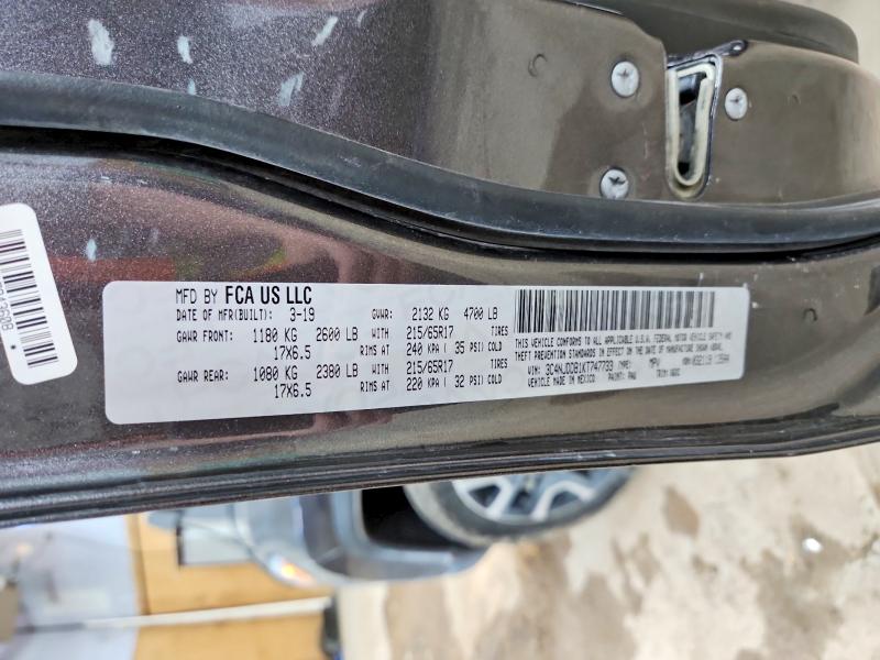 57731596 :رقم المزاد ، 3C4NJDDB1KT747733 vin ، 2019 Jeep Compass مزاد بيع