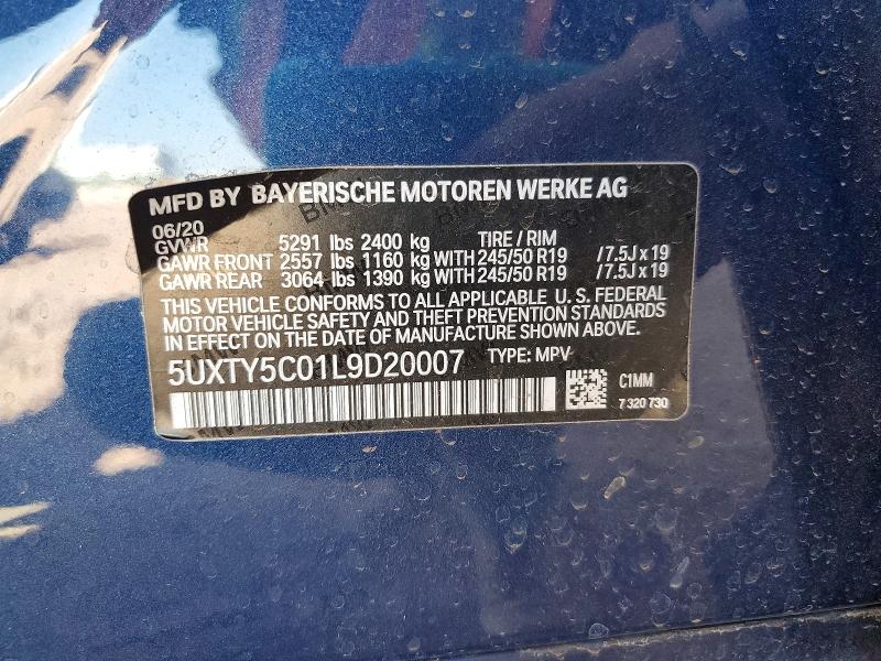 Продажа на аукционе авто 2020 Bmw X3, vin: 5UXTY5C01L9D20007, номер лота: 57206456