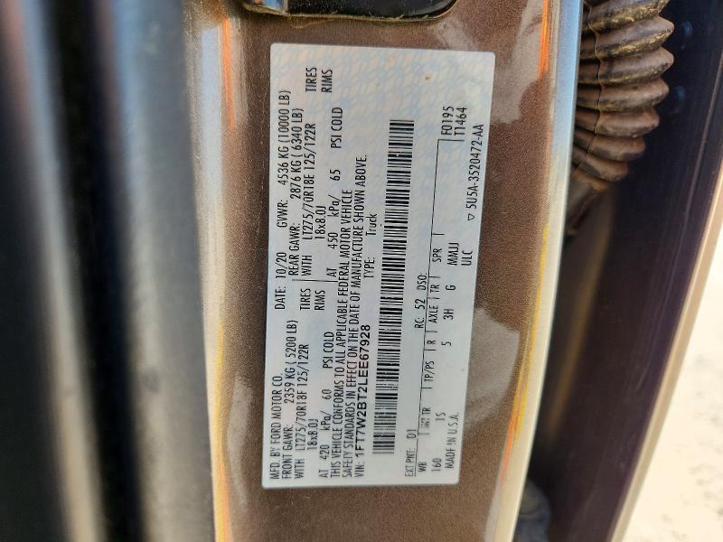 Продажа на аукционе авто 2020 Ford F250, vin: 1FT7W2BT2LEE67928, номер лота: 58140936