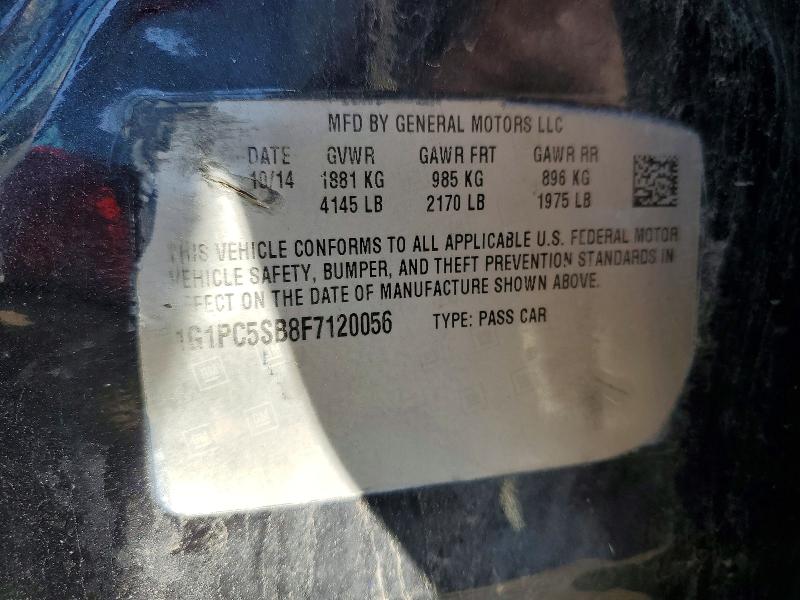 56860156 :رقم المزاد ، 1G1PC5SB8F7120056 vin ، 2015 Chevrolet Cruze مزاد بيع