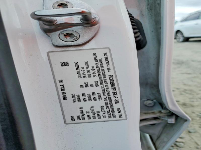 Продажа на аукционе авто 2021 Tesla Model 3, vin: 5YJ3E1EA2MF031358, номер лота: 58780796