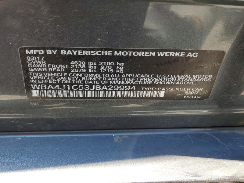 Aukcja sprzedaży 2018 Bmw 430i, vin: WBA4J1C53JBA29994, numer aukcji: 55000706