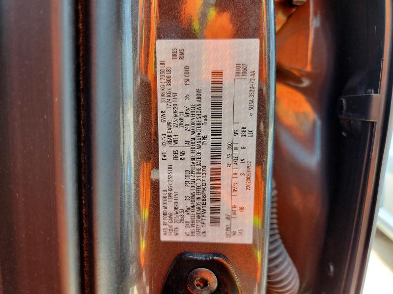 Aukcja sprzedaży 2023 Ford F150, vin: 1FTFW1E86PKD71370, numer aukcji: 59170266