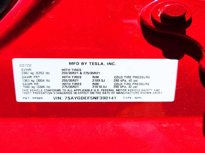 Продажа на аукционе авто 2022 Tesla Model Y, vin: 7SAYGDEF5NF390141, номер лота: 56101276