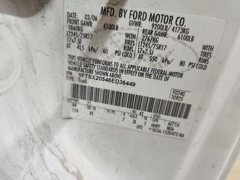 Продажа на аукционе авто 2006 Ford F250, vin: 1FTSX20546ED36449, номер лота: 58525406