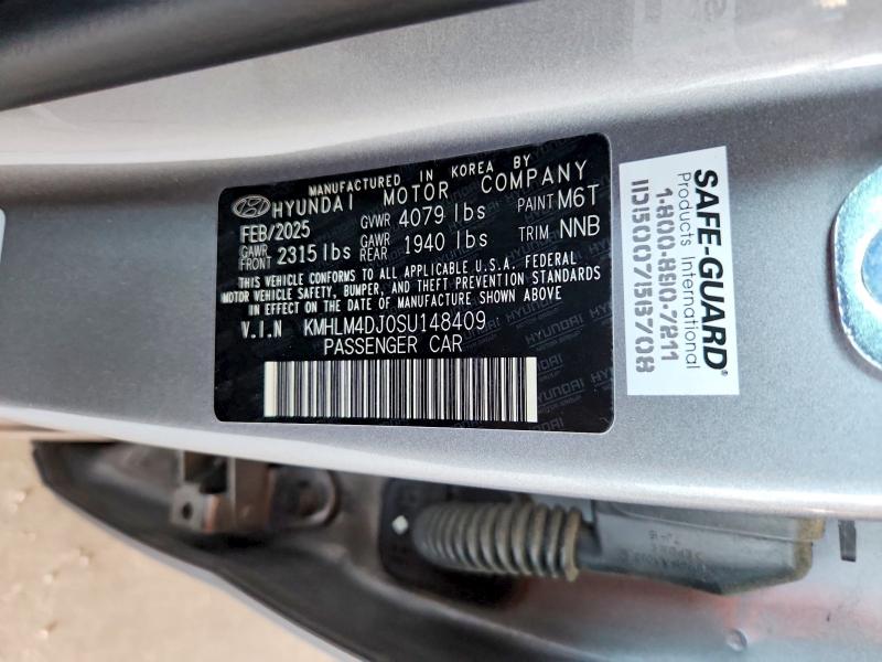 57376046 :رقم المزاد ، KMHLM4DJ0SU148409 vin ، 2025 Hyundai Elantra Hybrid مزاد بيع