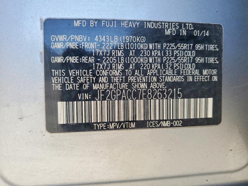 Продажа на аукционе авто 2014 Subaru Xv Crosstrek, vin: JF2GPACC7E8263215, номер лота: 56830416