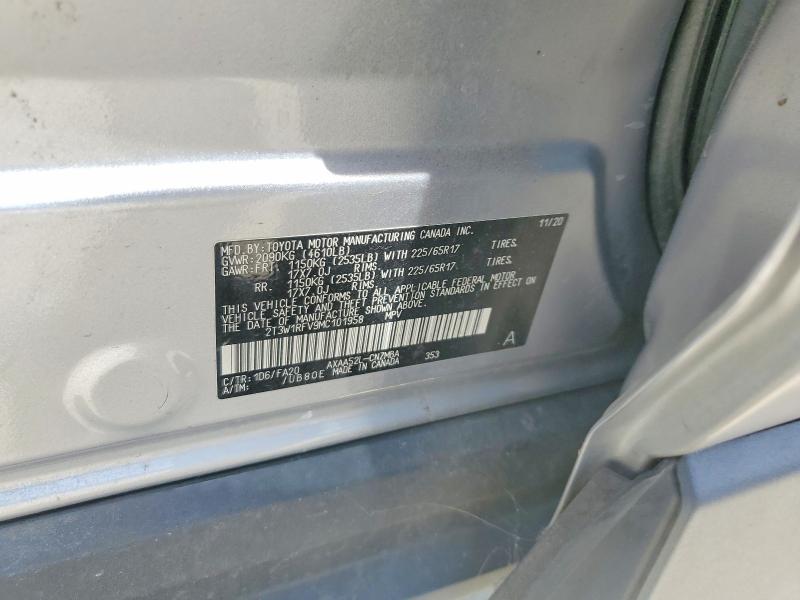 Aukcja sprzedaży 2021 Toyota Rav4, vin: 2T3W1RFV9MC101958, numer aukcji: 56463746