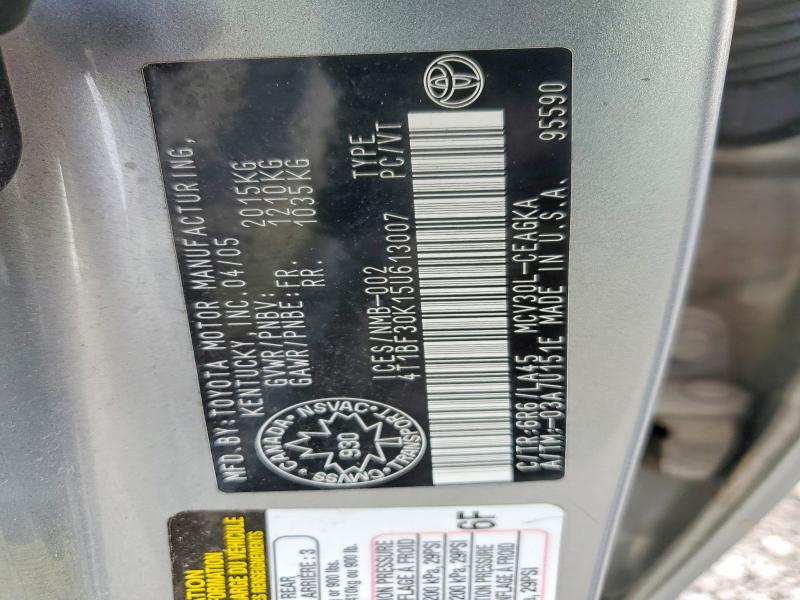 Продажа на аукционе авто 2005 Toyota Camry, vin: 4T1BF30K15U613007, номер лота: 57197176
