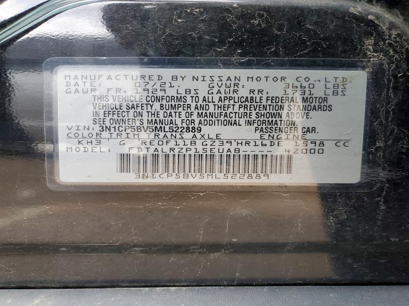 Продаж на аукціоні авто 2021 Nissan Kicks, vin: 3N1CP5BV5ML522889, номер лоту: 56877706