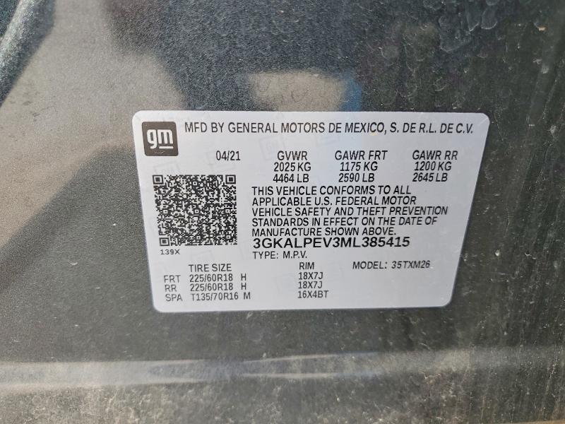 Продаж на аукціоні авто 2021 Gmc Terrain, vin: 3GKALPEV3ML385415, номер лоту: 56080496