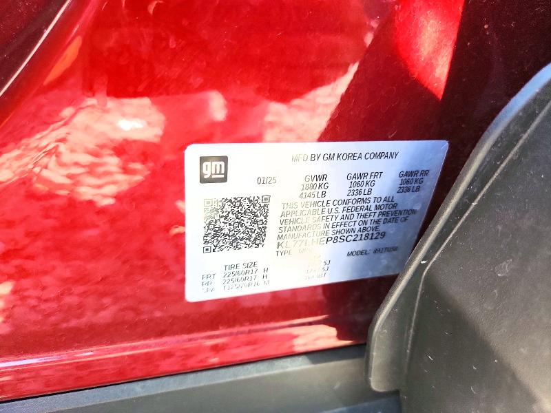 2025 Chevrolet Trax მანქანა იყიდება აუქციონზე, vin: KL77LHEP8SC218129, აუქციონის ნომერი: 55733966