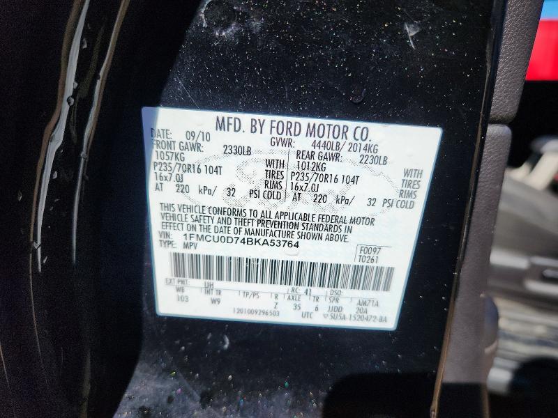 56540806 :رقم المزاد ، 1FMCU0D74BKA53764 vin ، 2011 Ford Escape مزاد بيع