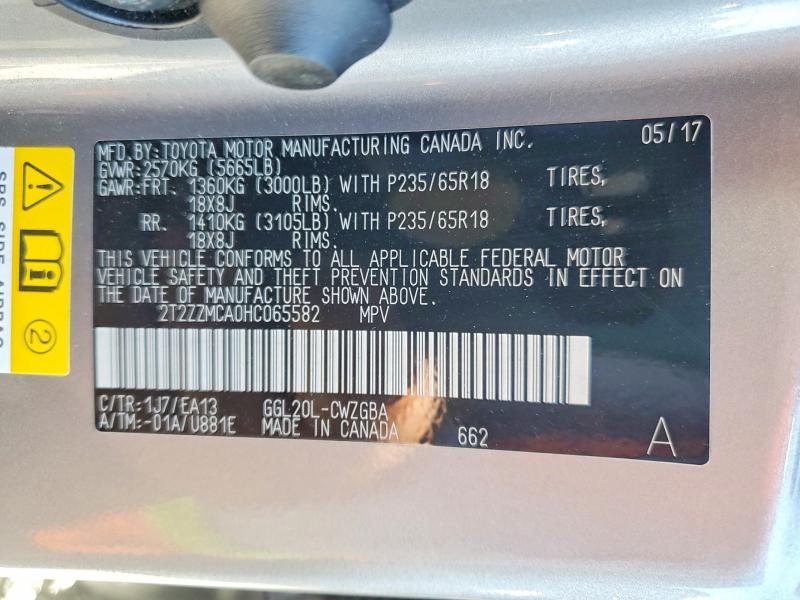 Продаж на аукціоні авто 2017 Lexus Rx 350, vin: 2T2ZZMCA0HC065582, номер лоту: 57335666