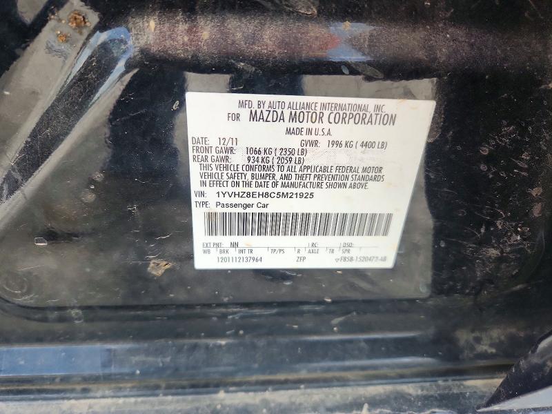 Aukcja sprzedaży 2012 Mazda 6, vin: 1YVHZ8EH8C5M21925, numer aukcji: 56821216