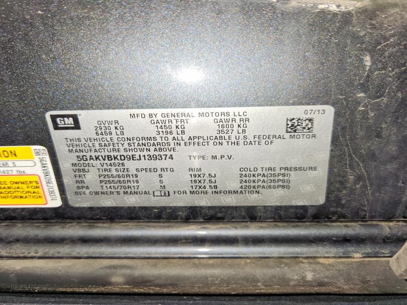 Aukcja sprzedaży 2014 Buick Enclave, vin: 5GAKVBKD9EJ139374, numer aukcji: 57753166