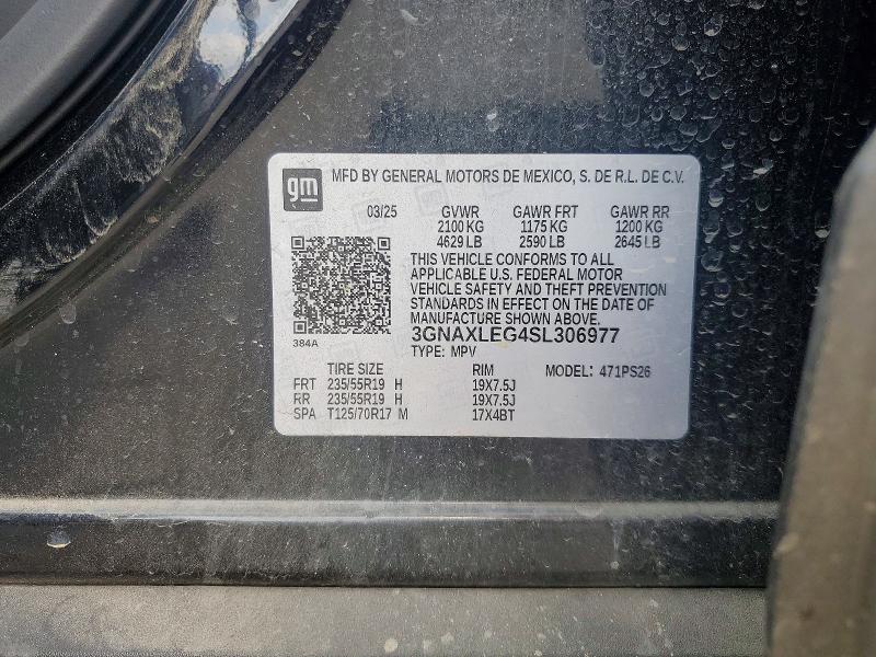 Продаж на аукціоні авто 2025 Chevrolet Equinox, vin: 3GNAXLEG4SL306977, номер лоту: 56650746