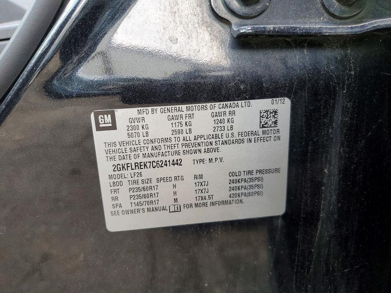 Продаж на аукціоні авто 2012 Gmc Terrain, vin: 2GKFLREK7C6241442, номер лоту: 58802936
