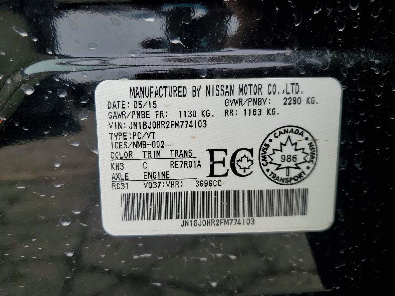 Aukcja sprzedaży 2015 Infiniti Qx50, vin: JN1BJ0HR2FM774103, numer aukcji: 57770706