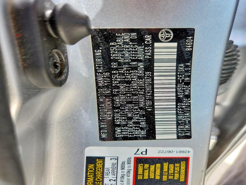 Aukcja sprzedaży 2017 Toyota Camry, vin: 4T1BF1FK2HU708739, numer aukcji: 56932386