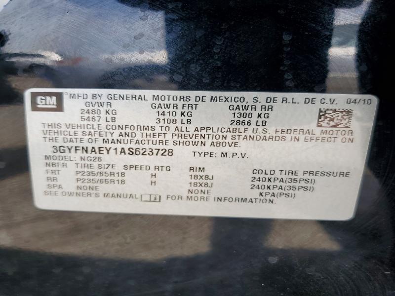 Aukcja sprzedaży 2010 Cadillac Srx, vin: 3GYFNAEY1AS623728, numer aukcji: 57386756