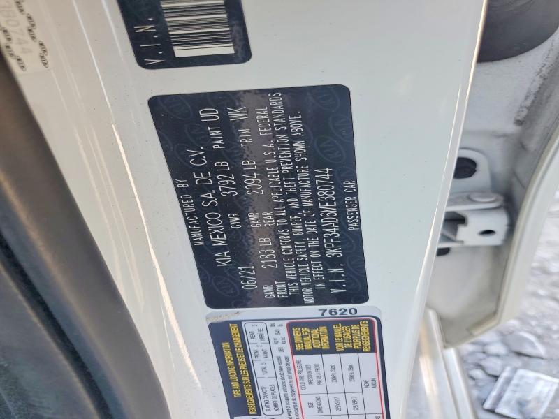 57001726 :رقم المزاد ، 3KPF34AD6ME380744 vin ، 2021 Kia Forte مزاد بيع
