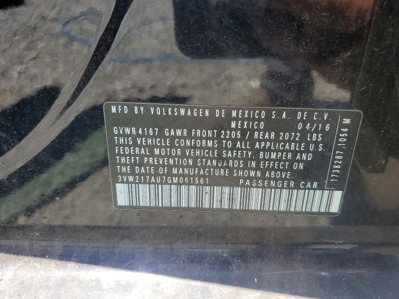Продаж на аукціоні авто 2016 Volkswagen Golf, vin: 3VW217AU7GM061561, номер лоту: 55877906