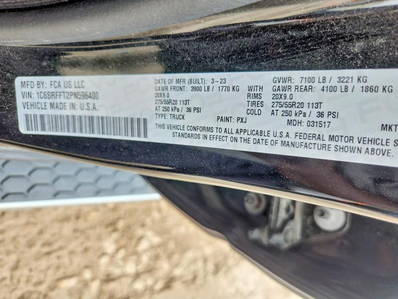 Aukcja sprzedaży 2023 Ram 1500, vin: 1C6SRFFT2PN596400, numer aukcji: 57485906