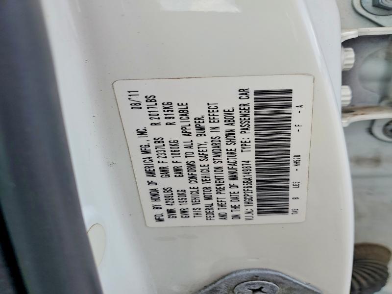 Продажа на аукционе авто 2011 Honda Accord, vin: 1HGCP2F65BA149874, номер лота: 59245196