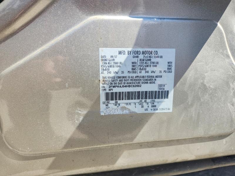 Продаж на аукціоні авто 2017 Ford Edge, vin: 2FMPK4J94HBC62882, номер лоту: 57039366