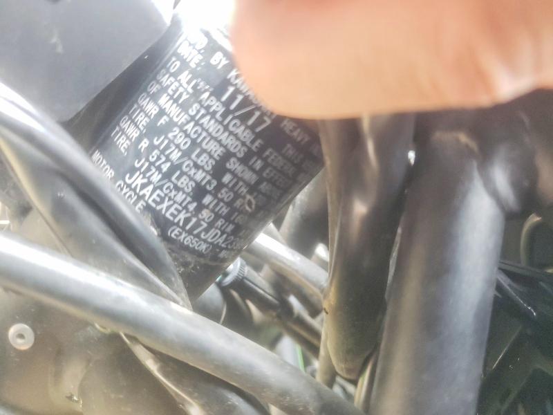 56772616 :رقم المزاد ، JKAEXEK17JDA23996 vin ، 2018 Kawasaki Ex650 مزاد بيع