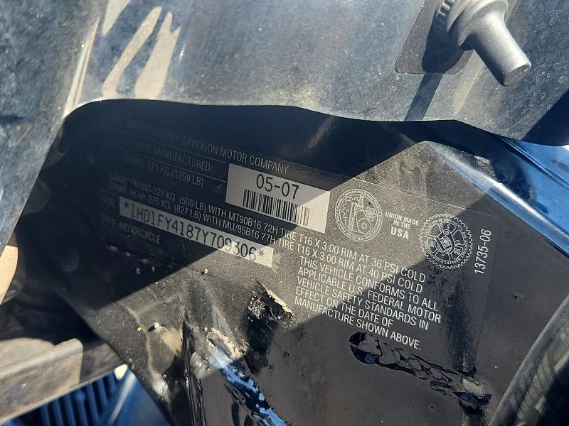 Aukcja sprzedaży 2007 Harley-davidson Flhrs, vin: 1HD1FY4187Y709306, numer aukcji: 57075066