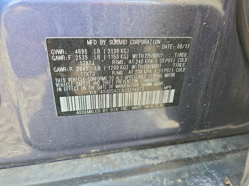 Продажа на аукционе авто 2018 Subaru Outback, vin: 4S4BSACC6J3214873, номер лота: 57324436
