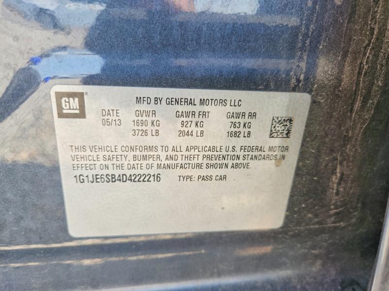 Auction sale of the 2013 Chevrolet Sonic, vin: 1G1JE6SB4D4222216, lot number: 58285446