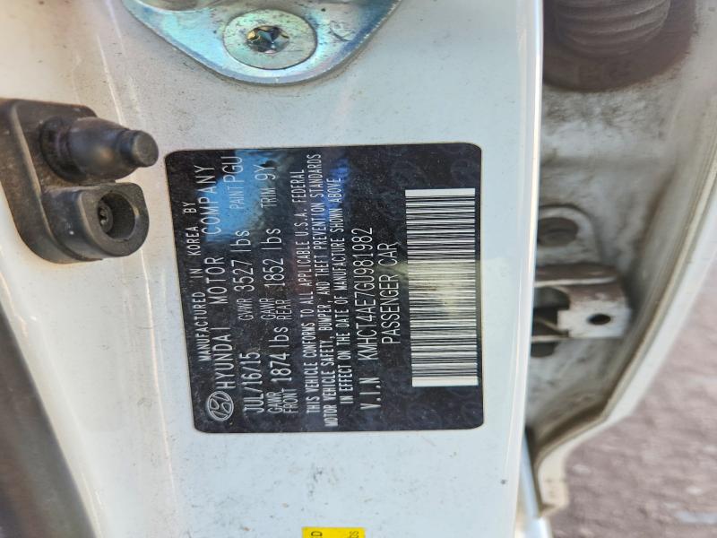 Aukcja sprzedaży 2016 Hyundai Accent, vin: KMHCT4AE7GU981982, numer aukcji: 55569926
