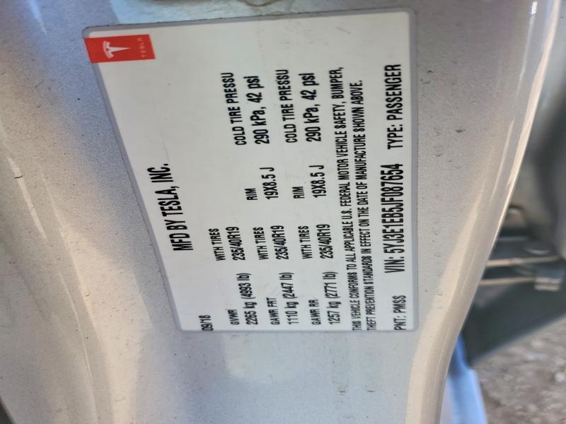 Продажа на аукционе авто 2018 Tesla Model 3, vin: 5YJ3E1EB5JF087654, номер лота: 57821036