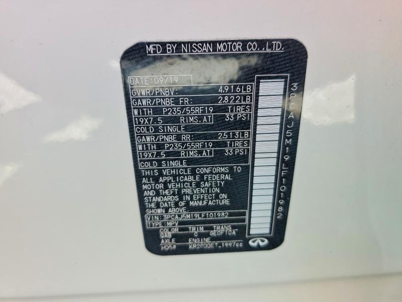 Продаж на аукціоні авто 2020 Infiniti Qx50, vin: 3PCAJ5M19LF101982, номер лоту: 59158226