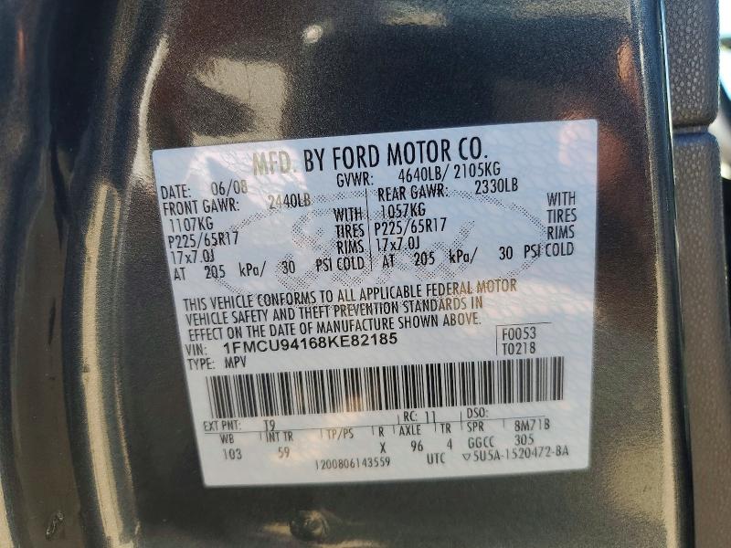 Продажа на аукционе авто 2008 Ford Escape, vin: 1FMCU94168KE82185, номер лота: 56415716