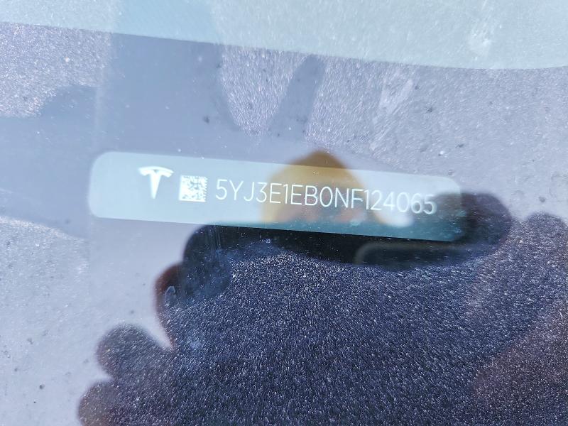 Aukcja sprzedaży 2022 Tesla Model 3, vin: 5YJ3E1EB0NF124065, numer aukcji: 56069646